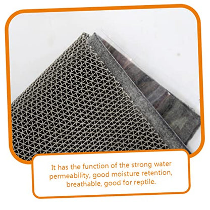 COLLBATH Reptile Carpet Mat for Tortoise Habitat Reptile Carpet Pad Bearded Dragon Flooring Cage Liner Washable Supplies