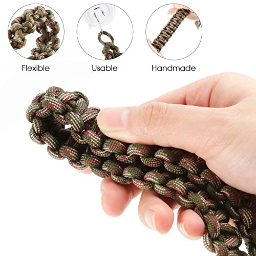 2 Pcs Reptile Vines for Climbing Bendable Jungle Vines Made of Handmade Umbrella Cord Weaving Rope Decor with 3 Suction Cup Accessories for Chameleon Crab Lizards Snakes Gecko Frog Hermit Crab
