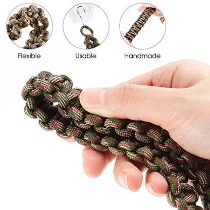 2 Pcs Reptile Vines for Climbing Bendable Jungle Vines Made of Handmade Umbrella Cord Weaving Rope Decor with 3 Suction Cup Accessories for Chameleon Crab Lizards Snakes Gecko Frog Hermit Crab