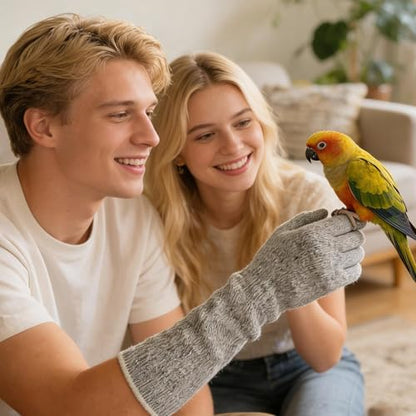 Ultra Flexible Scratch Resistant Arm Protection Sleeve | Parrot Bite Proof Gloves, Flexible Multipurpose Guard For Grooming & - color: 45cm