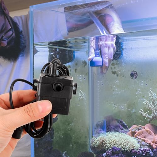 LIOOBO Small Aquarium Pump Fish Pond Pump Mini Fountain Pump Submersible Water Pump for Garden