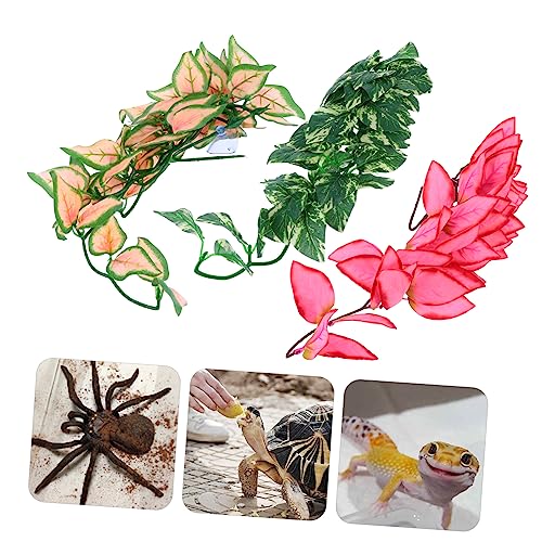 DOITOOL 6pcs Bendable Vine Artificial Jungle Vines for Reptile Habitats Realistic Simulation Plant Rattan for Lizards and Geckos Flexible Climbing Plants for Terrariums