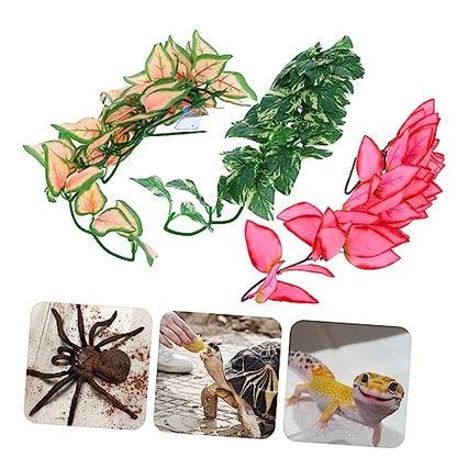 DOITOOL 6pcs Bendable Vine Artificial Jungle Vines for Reptile Habitats Realistic Simulation Plant Rattan for Lizards and Geckos Flexible Climbing Plants for Terrariums