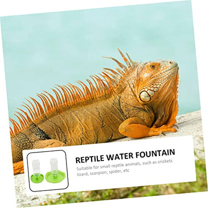 2sets Crawling Pet Food Feeders Reptile Water Feeders Lizard Water Basins Pet Food Turtle Aquarium