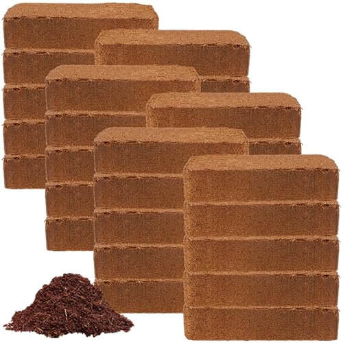 Coco Coir 650gm Bricks (30-Pack) - Organic Coco Coir for Plants & Gardening - OMRI-Listed Cocopeat for Garden Soil, Seed Starter Soil, & Mulch - Coconut Coir Bricks - Coconut Fiber Potting Mix - color: Coco Bliss 650gm (30 Bricks)