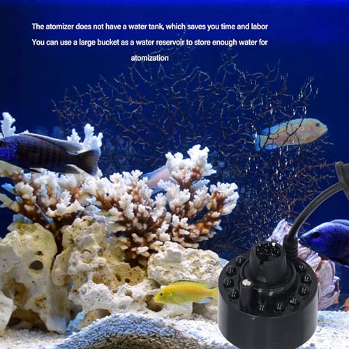 Fockety Reptile Fogger, Reptile Humidifiers with LED Colorful Lights, Reptile Mister for Amphibians Terrariums, Automatic Terrarium Fogger for Beared Dragon Lizard Gecko Snake Tortoise