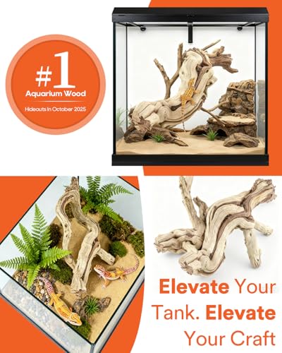 3Pcs Bearded Dragon Wood Branch, Large 14-17 Inch Reptile Wood Logs for ClimbingTerrarium Habitat Decor for Geckos, Chameleons, Frogs & Spiders - size: 1Pcs