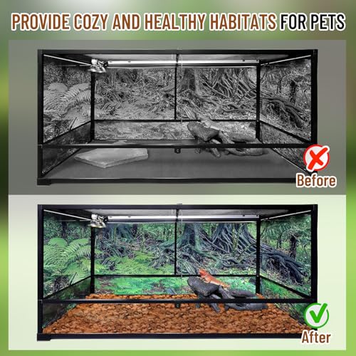 Riare 10LB Coconut Chip Substrate for Reptiles, 72 Quart Coconut Fiber Substrate Coco Chips Substrate Coconut Husk Bedding for Snakes, Tortoises, Ball Python, Bearded Dragon, Geckos, Lizards, Frogs - color: 1 Pack-10LB