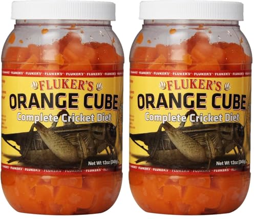 Fluker's Orange Cube Complete Cricket Diet,Gut Load Food for Feeder Insects and Live Crickets,Provides Vitamins,Minerals,and Hydration,12 oz,(Pack of 2) - size: 12 Ounce (Pack of 2)