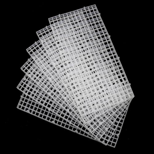 ALEGI Aquarium Fish Tank Divider Plastic Egg Crate Aquarium Filter Bottom Tray Plastic Grid (S 6pcs) - size: S 6pcs