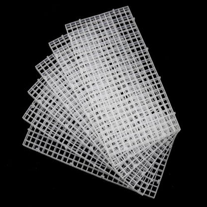 ALEGI Aquarium Fish Tank Divider Plastic Egg Crate Aquarium Filter Bottom Tray Plastic Grid (S 6pcs) - size: S 6pcs
