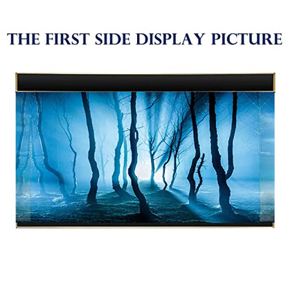 ELEBOX Fish Backgrounds Paper Double Sides 3D Stone & Trees Aquarium Background Picture 19" x 48" Fish Tank Background - color: N, size: H:19.5"x L:48"