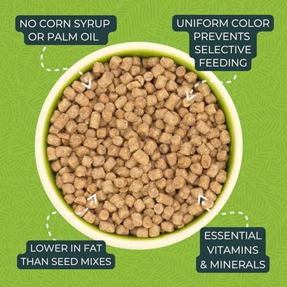 ZuPreem True Harvest Bird Food, Bird Feed Pellets for Parakeets, Budgies, Parrotlets, & Doves, Added Vitamins, Parakeet Food, Budgie Feed, Made in the USA (Small, 2.25 lb Bag) - size: 2.25 Pound (Pack of 1)