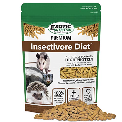 Premium Insectivore Diet (2.5 lb.) - Healthy Nutritious Chicken Based High Protein Pellet Diet - for Sugar Gliders, Hedgehogs, Opossums, Skunks & Other Insectivores - size: 2.5 Pound (Pack of 1)