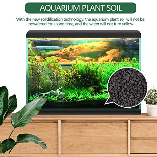 Aquatic Plant Soil, 1000g Aquasoil, Aqua Soil, Aquarium Plant Substrate Fish Bottom Plant Sand Mud for Root Growth of Most Types of Grass