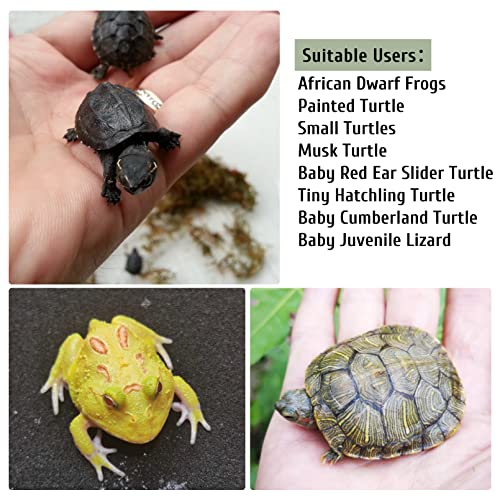 PINVNBY Turtle Basking Platform, Reptile Climbing Shale Resin Ledge Stone, Aquarium Ornament Rock Landscaping Decoration with Suction Cups for Frogs Newts Lizard (Large:7.1”Lx6.3”Wx2.7”H)