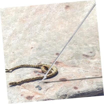 Stainless Steel Snake Catcher Clip Reptile Grabber with Lock Non-Slip Grip for Safe Snake Handling and Secure Capture in Garden and Zoo Use