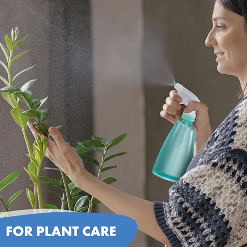 3 Pcs Spray Bottle for Plants - 17 Oz Spray Bottle for Hair with Adjustable Nozzle, Plastic Squirt Bottles with Non-Slip Texture & Ergonomic Grip - Versatile Bottles for Watering, Styling & Cleaning