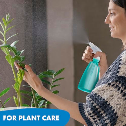 3 Pcs Spray Bottle for Plants - 17 Oz Spray Bottle for Hair with Adjustable Nozzle, Plastic Squirt Bottles with Non-Slip Texture & Ergonomic Grip - Versatile Bottles for Watering, Styling & Cleaning