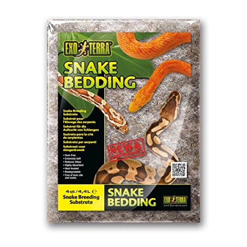Exo Terra Snake Bedding, Reptile Terrarium Substrate Ideal for Snake Breeding, 4 Quarts - size: 4 quart