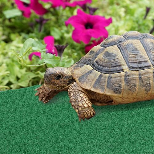 Luxshiny Realistic Fake Grass Mat Fish Tank Reptile Ramp Turf Artificial Grass Mat for Turtle Basking Aquatic Terrariums Outdoor Indoor Use
