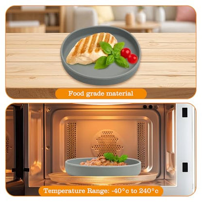 BNOSDM Silicone Dog Food Plate Shallow Dog Bowl Flat Cat Dish 2 Pack Small Puppy Plates for Small Dogs and Cats Whisker Fatigue Pet Feeding Bowls for Dry and Wet Food (Light Brown) - color: 2 Pcs - (Light Brown)