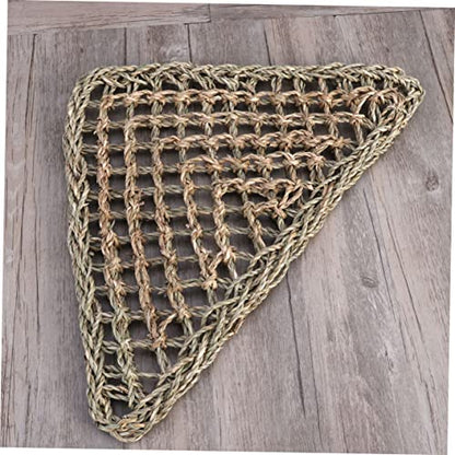 COLLBATH 2pcs Triangle Lizard Hammock Bed Grass Bed for Reptiles Accessories Basking Platform
