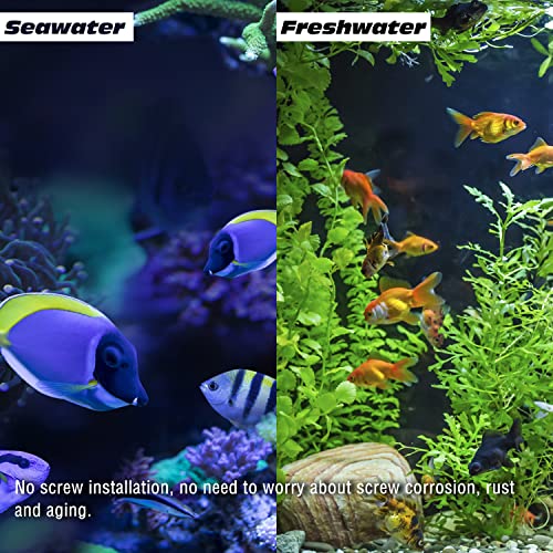 YOFOTHS 25.6inch Algae Scraper for Glass Aquariums Fish Tank Cleaner Tool with 10 Blades Aluminum Alloy Long Handle Tool-Less Installation