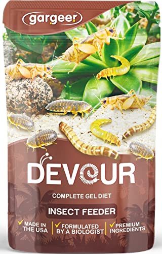 Gargeer Bugs and Insects Food. Complete Gel Diet for Roaches, Crickets, Worms, Dubia, Fly, etc. Made in The USA, Using Premium Nutritional Ingredients. 8oz Powder Turns into 2 Pound of Ready Food.… - size: 8 Ounce (Pack of 1)