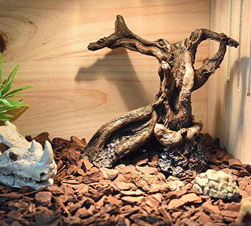 OMEM Reptile Breeding Box Shelter Habitat Decor Terrarium Hideout Tree Trunk Humidify Hides Caves