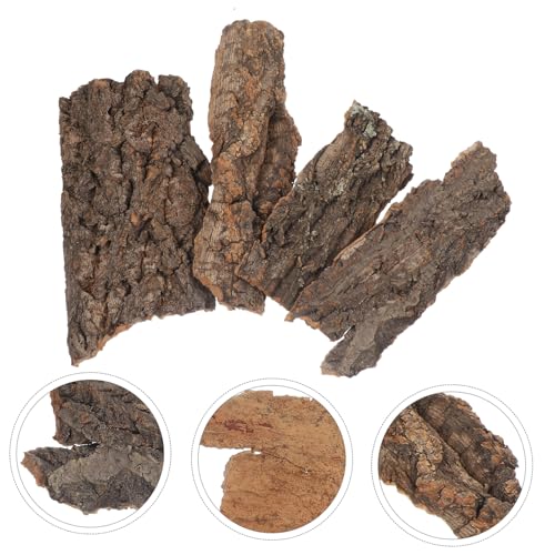 4pcs Reptile Tree Bark Decor for Terrarium Secure Climbing Platform Natural Design for Pets Sturdy and Stain Resistant Reptile Accessories