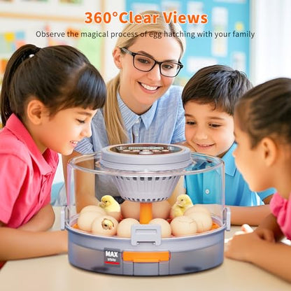 Egg Incubators for Hatching Eggs for Home, Classroom and Lab | 12 Incubator for Chicken Eggs,Duck,Goose,Quail,Snake,Egg Incubator with Automatic Egg Turning and Humidity Control