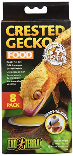 Exo Terra Crested Gecko Food – Ready-to-Eat, Nutritious Gecko Diet with Real Fruits & Protein, Supports Bone Strength & Egg-Laying, Single-Serve Cups for Freshness, Ideal for Fruit-Eating Geckos,8 PK