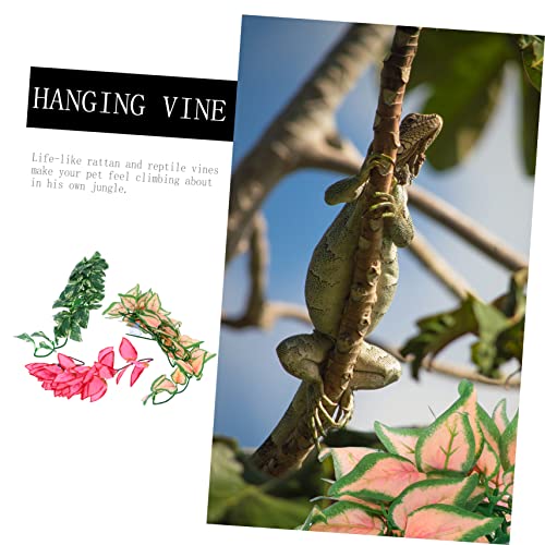 DOITOOL 6pcs Bendable Vine Artificial Jungle Vines for Reptile Habitats Realistic Simulation Plant Rattan for Lizards and Geckos Flexible Climbing Plants for Terrariums
