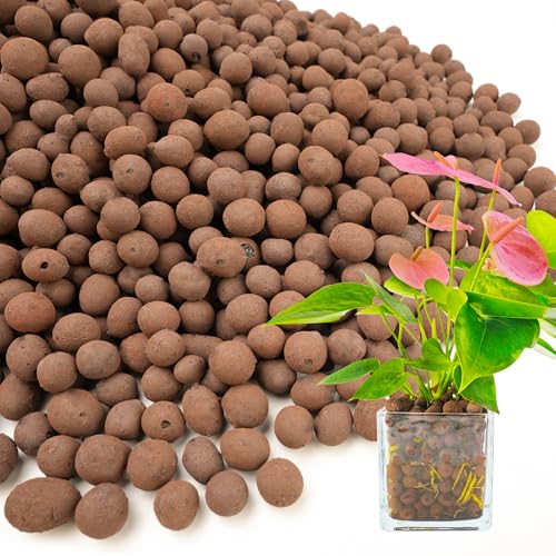 12qt LECA Clay Pebbles for Plants, 10-20mm LECA Balls for Hydroponics, Natural Clay Balls for Plants Drainage, Expanded Pebbles for Orchids, Soil Amendment, Orchid Potting Mix - size: 12 qt