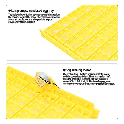 Egg Incubator Tray, Hollow Four Leaf Fancy Automatic Egg Turning Tray, Egg Turner for Survivors, Small Commercial Farmers, Chicken Duck Quail (12V) - size: 12V