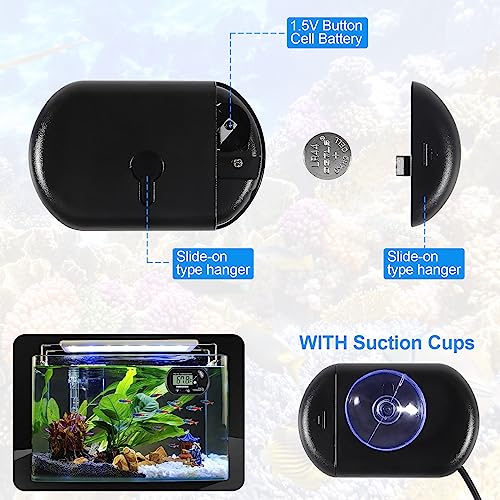 5pcs Aquarium Thermometer LCD Digital Fish Tank Thermometer with Water-Resistant Sensor Probe and Suction Cup for Turtle Incubators Terrarium Water Thermometer - color: 5pcs