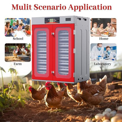 1000-Egg Commercial Incubator with 360° Auto Turning, Digital Temperature & Humidity Control, Large Poultry Hatcher for Chicken, Duck, Goose, Quail & Bird Eggs