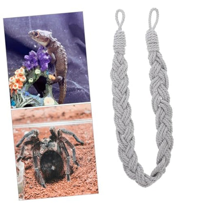 POPETPOP Crab Climbing Rope and Lizard Hammock for Reptile Habitats Sturdy Hanging Vines Decoration for Bearded Dragons and Crabs Space Efficient Climbing for Terrariums