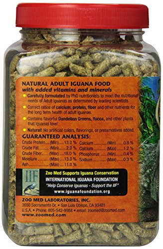 Zoo Med Laboratories SZMZM85 Iguana Adult Soft-Moist Pellets, 10-Ounce