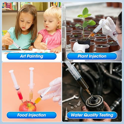 200 ml Large Syringe for Liquids, Syringe Without Needle, for Thick Liquids, 3 Pack Individually Wrapped - style: 200 mL