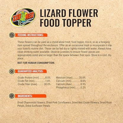 Zoo Med Lizard Flower Food Topper 1.4 oz - Pack of 2