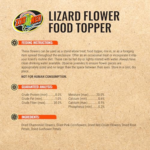 Zoo Med Flower Food Topper - Lizard - 1.4 oz, Assorted - size: 1 Ounce (Pack of 1)
