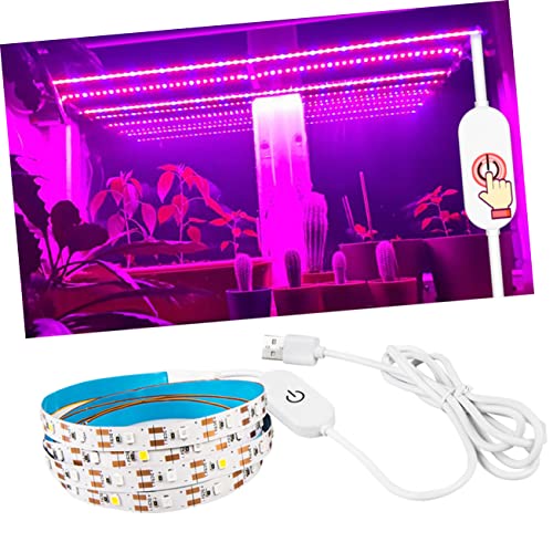 USB LED Grow Light Strips for Indoor Plants Full Range Dimmable 5V Waterproof Plant Growth Lamp Touch Control for Greenhouse Growing