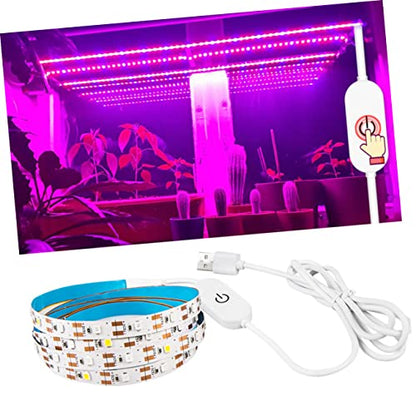 USB LED Grow Light Strips for Indoor Plants Full Range Dimmable 5V Waterproof Plant Growth Lamp Touch Control for Greenhouse Growing
