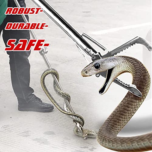 47" Professional Stainless Steel Snake Tong Grabber Sturdy Handle Professional Catcher Tong And Hook