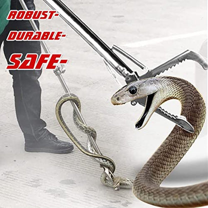 47" Professional Stainless Steel Snake Tong Grabber Sturdy Handle Professional Catcher Tong And Hook