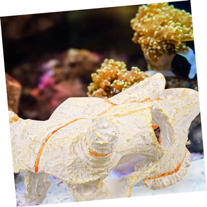 Toddmomy Reptile Skull Hideout for Aquarium Decor Lifelike Resin Decoration for Fish Tanks Terrariums and for Reptiles and Fish