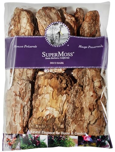 SuperMoss (23205) Decorative Bark – Natural Orchid Bark for Indoor Plants, Terrariums, Fairy Gardens & Reptile Tanks | Home Decor, Potting Soil, & Floral Arrangements, 480 cu in, Natural - color: Natural, size: 480 cu in