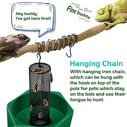 Chameleon Feeding Kit, Come with a Hookable Feeding Bowl and a Reptile Water Feeder, Perfect for Leaving Your pet Whilst on Vacation